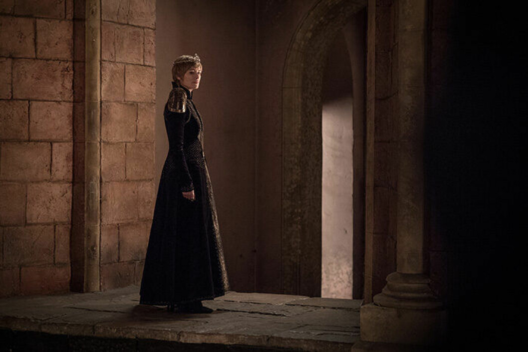 En bild på karaktären Cersei Lannister från tv-serien Game of Thrones.