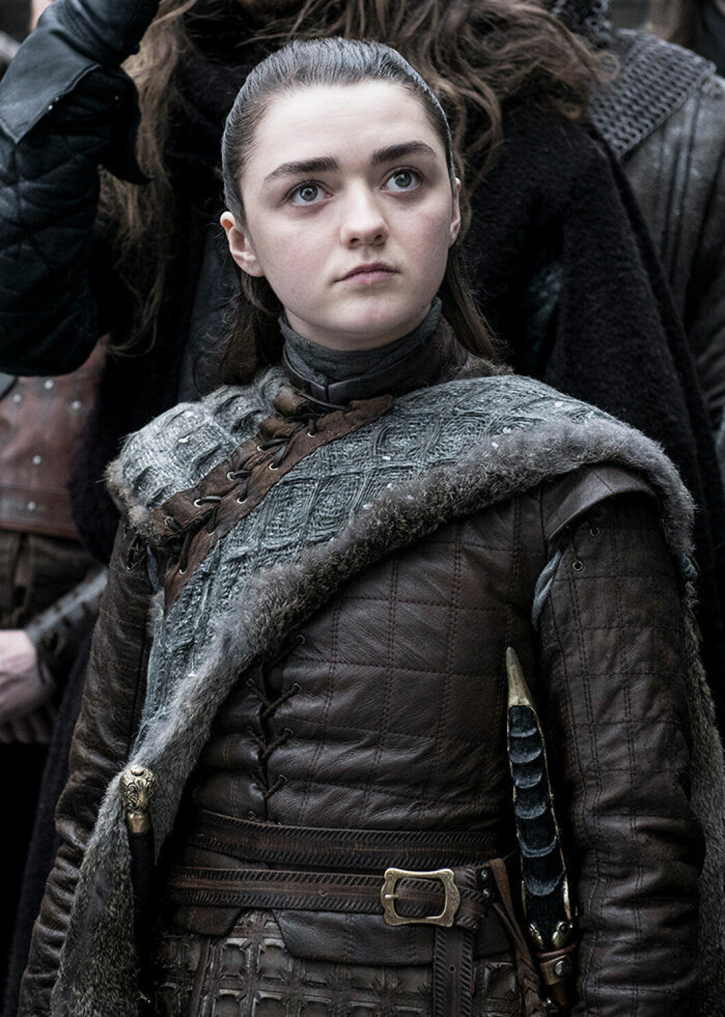 En bild på karaktären Arya Stark från tv-serien Game of Thrones.
