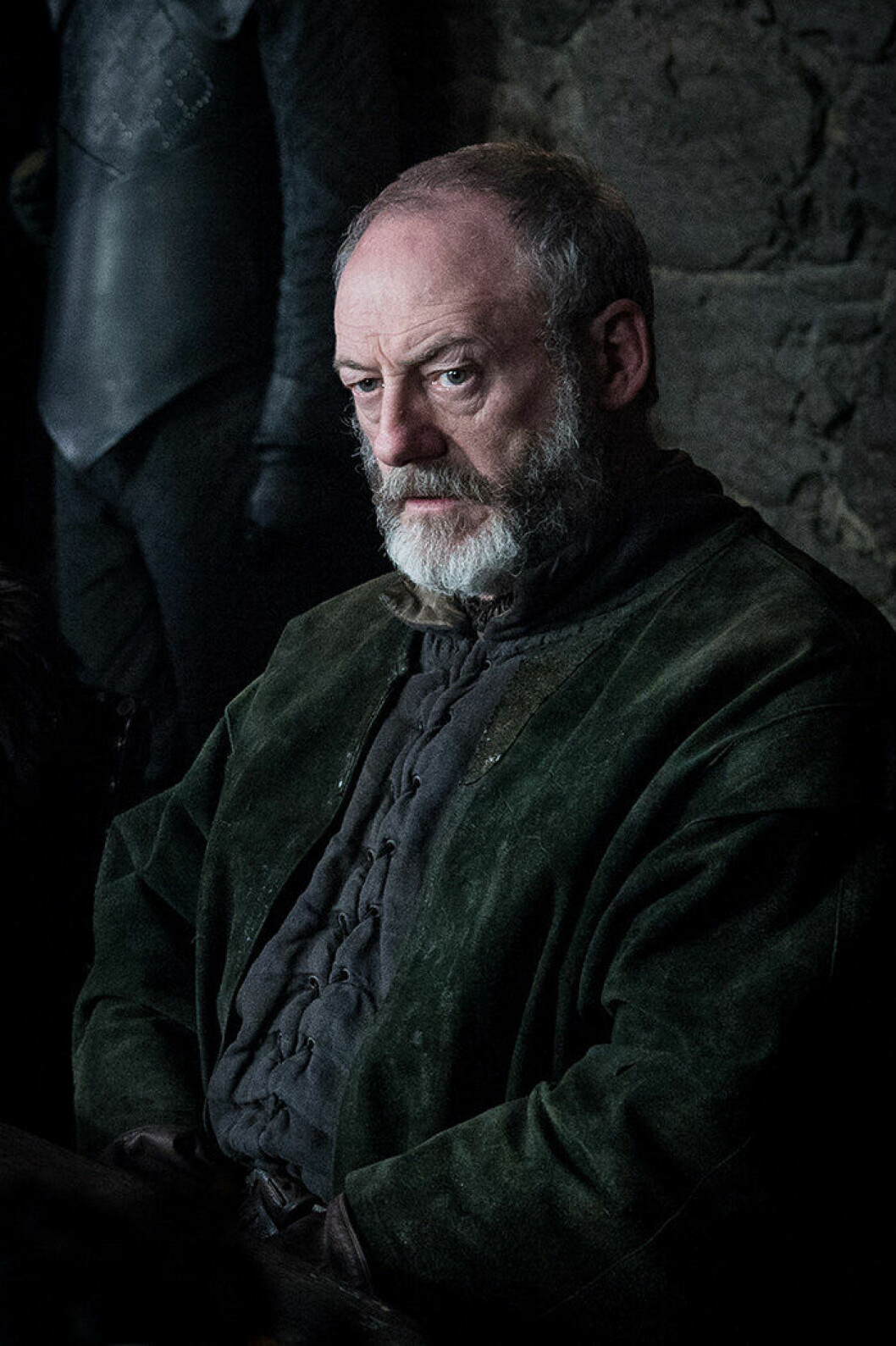 En bild på karaktären Davos Seaworth från tv-serien Game of Thrones.