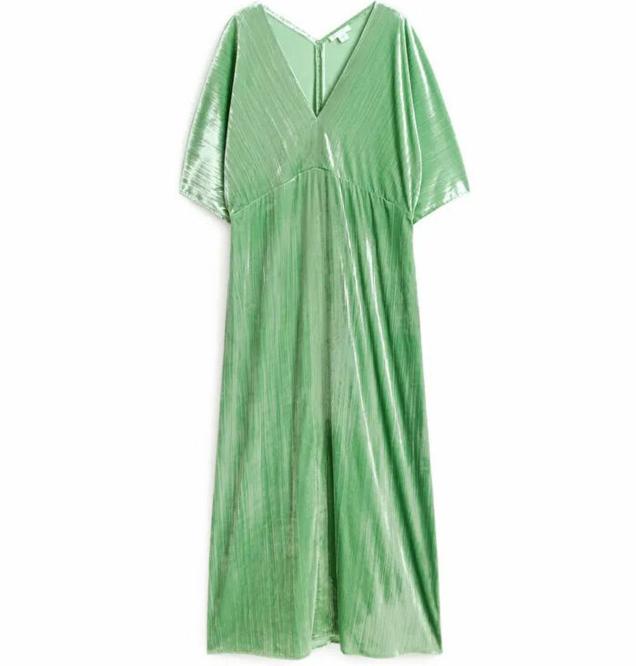 grön sammetsklänning dam från arket