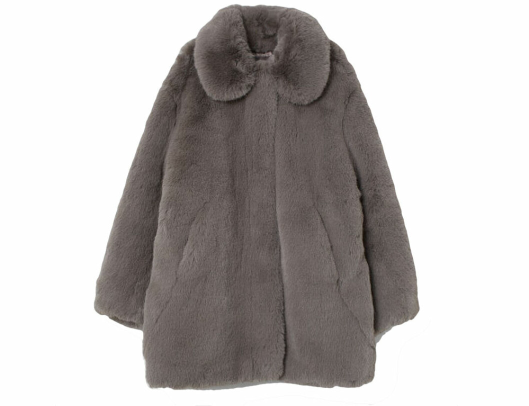 Grå fuskpäls från h&M