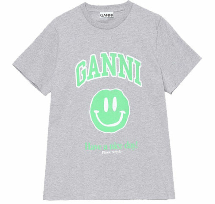 grå tshirt ganni