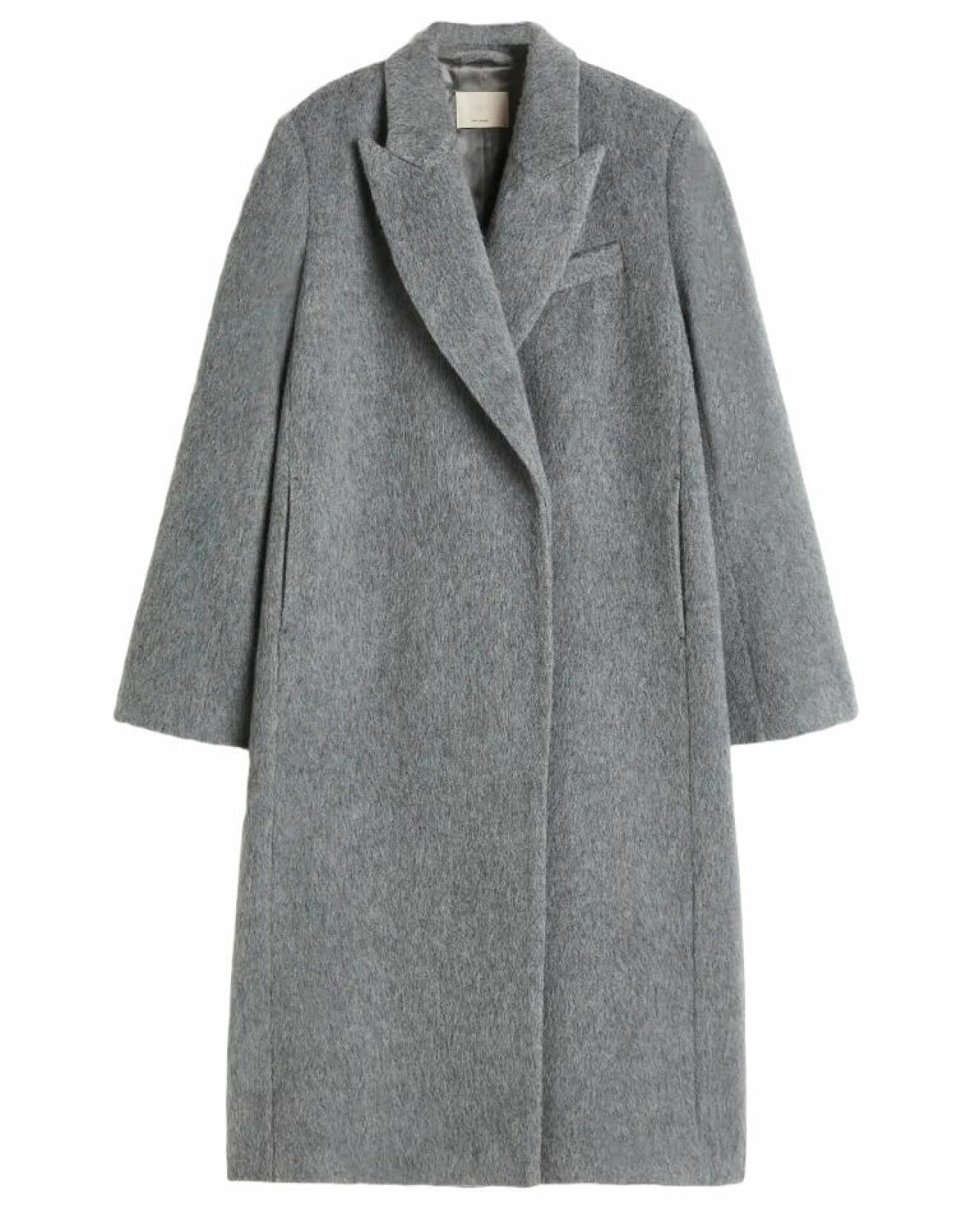 grå kappa i ull från hm