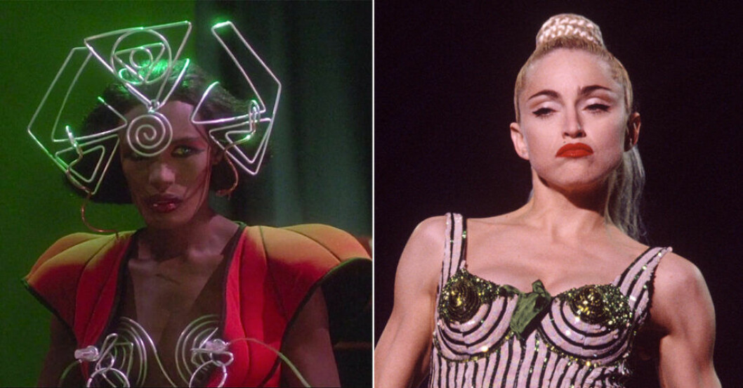 Madonna och Grace Jones i strut bh