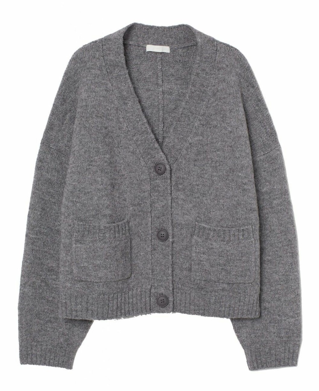 Trendig och bekväm kofta i grått från H&M.