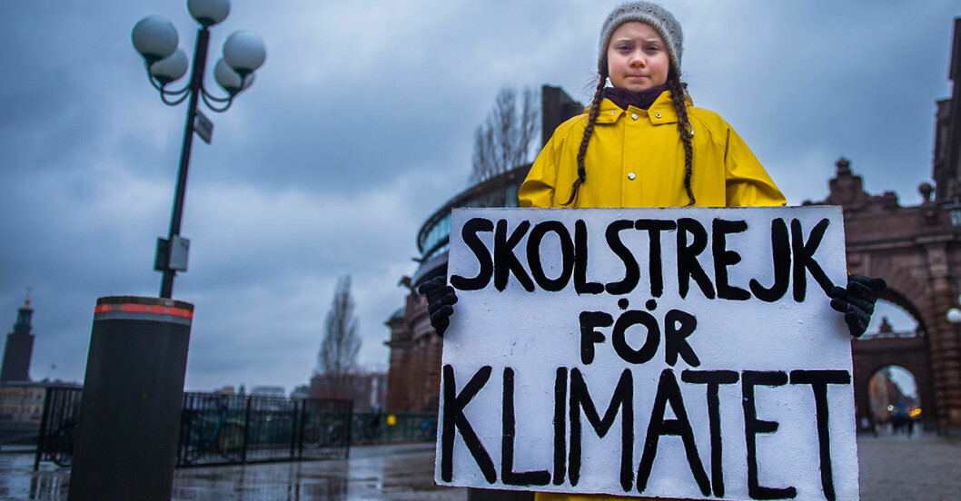 <em>Foto: Hanna Franzén/TT</em> Greta Thunberg blev känd för sin klimatstrejk 2018