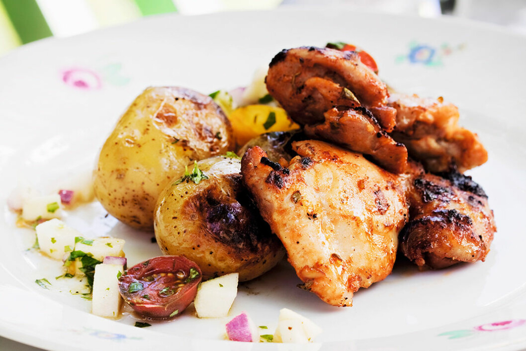 Grillad färskpotatis.