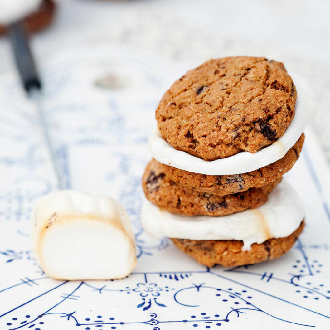 Grillade marshmallow cookies. Recept på grillade marshmallow cookies