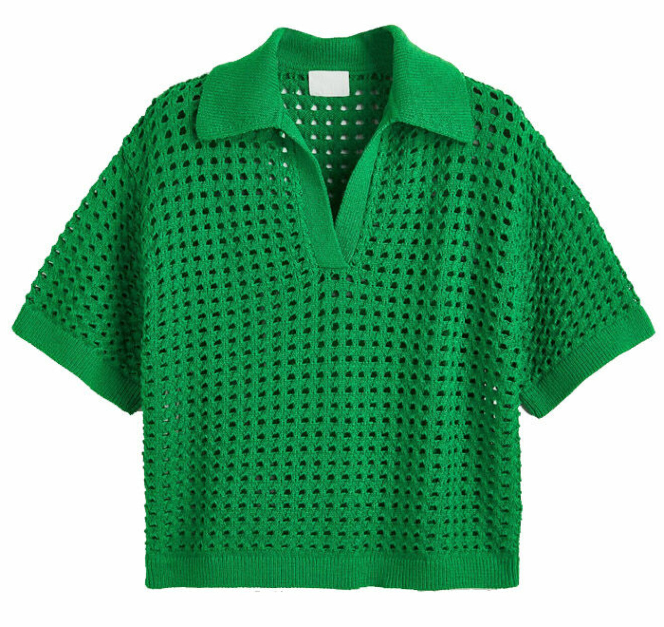 Grön hålstickad tröja, H&amp;M