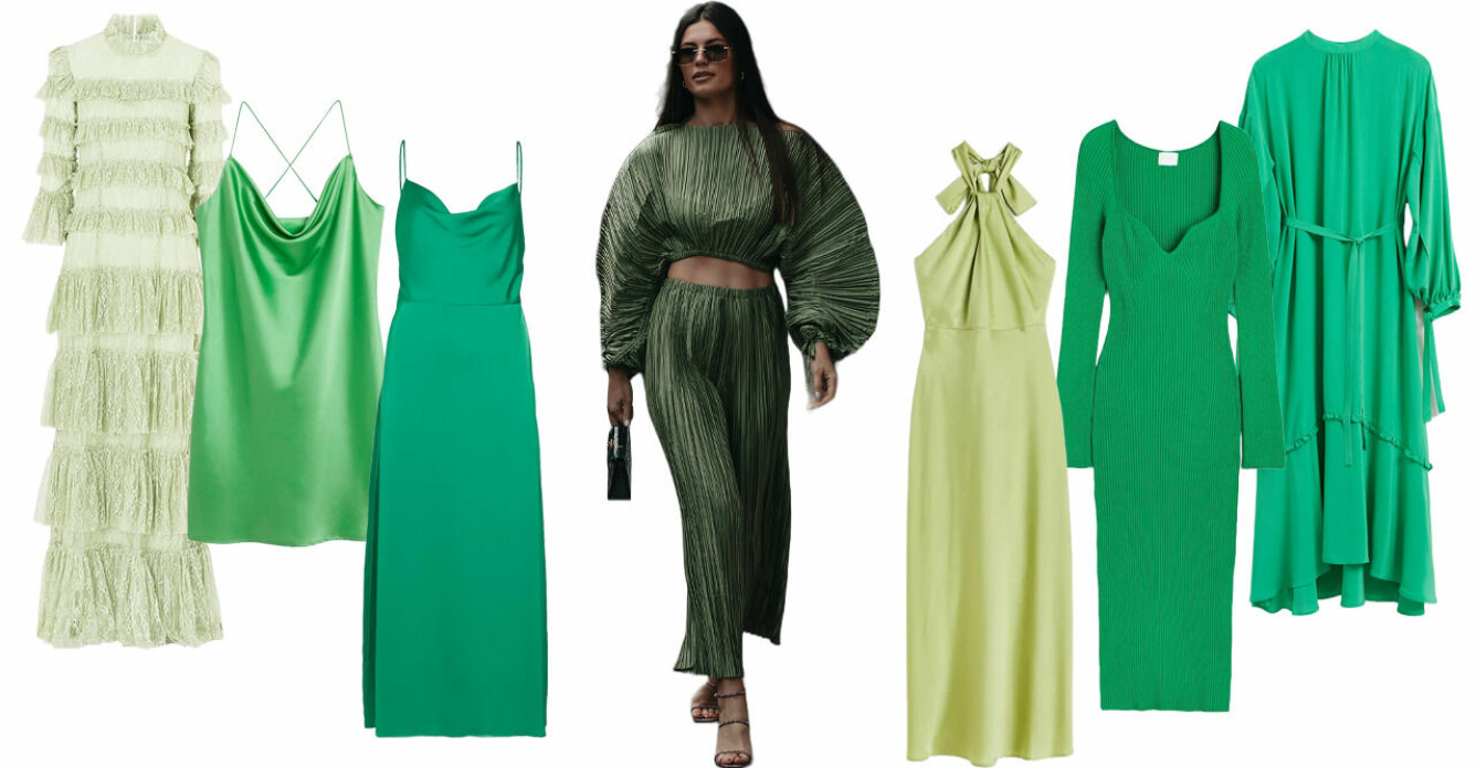 grön klänning dam 2023