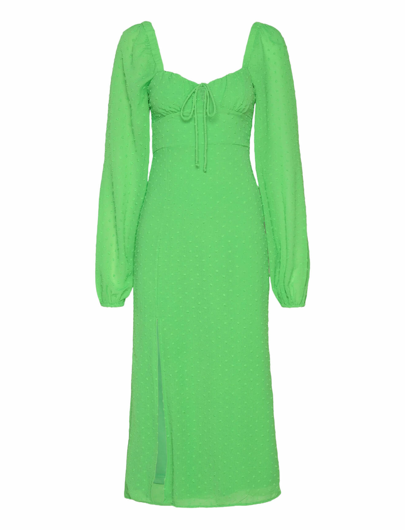 grön puffklänning från gina tricot