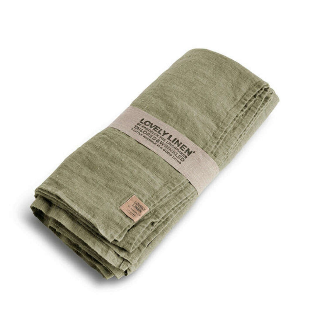 Grön linneduk från Lovley Linen