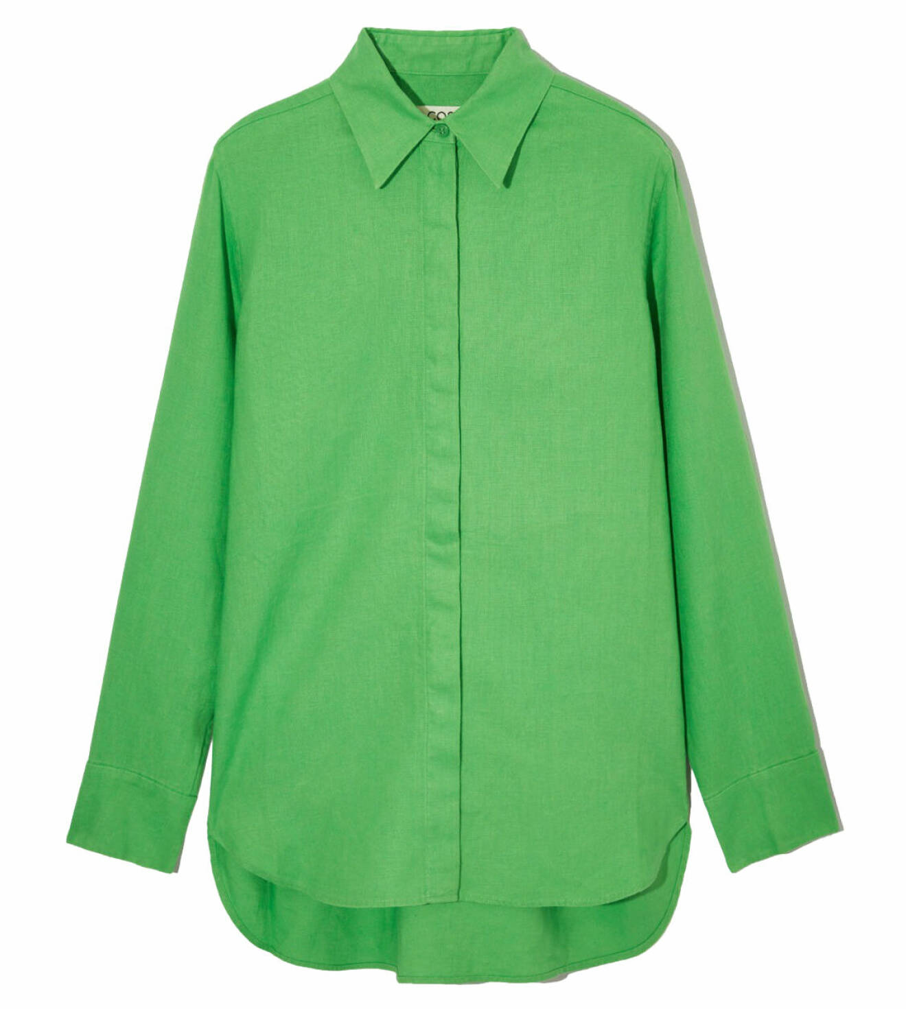 grön linneskjorta modenyheter dam sommar 2022