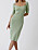 grön ribbstickad klänning från Aéryne