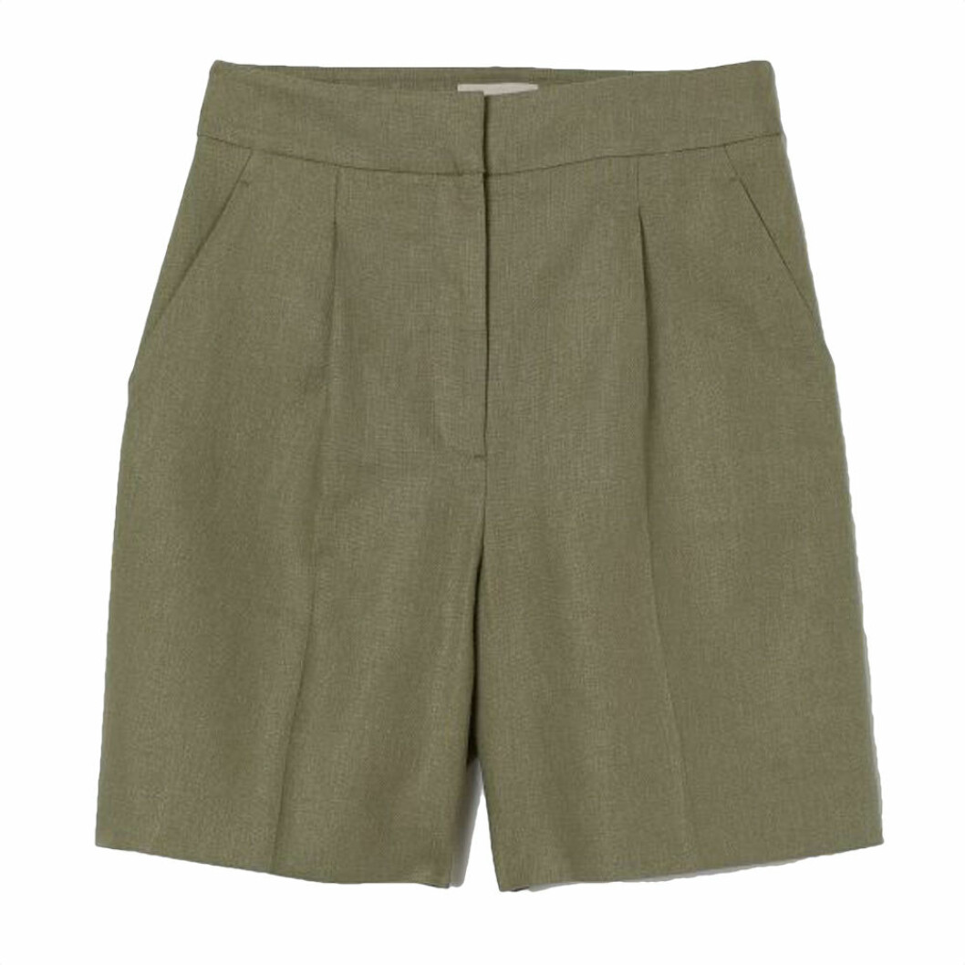 Gröna linneshorts från H&M