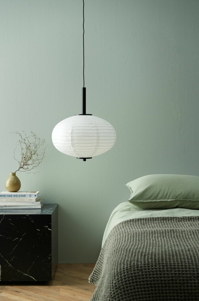 Grönt är en tydlig färgtrend 2021, inte minst i en dov och mintgrön nyans. Foto: Ellos Home. Grönt är en stor färgtrend 2021