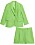 grönt tvådelat kostym-set med kavaj och shorts i linne från Arket