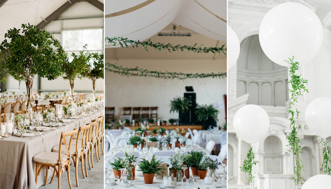 8 grönskande dekorationer till både fest och bröllop