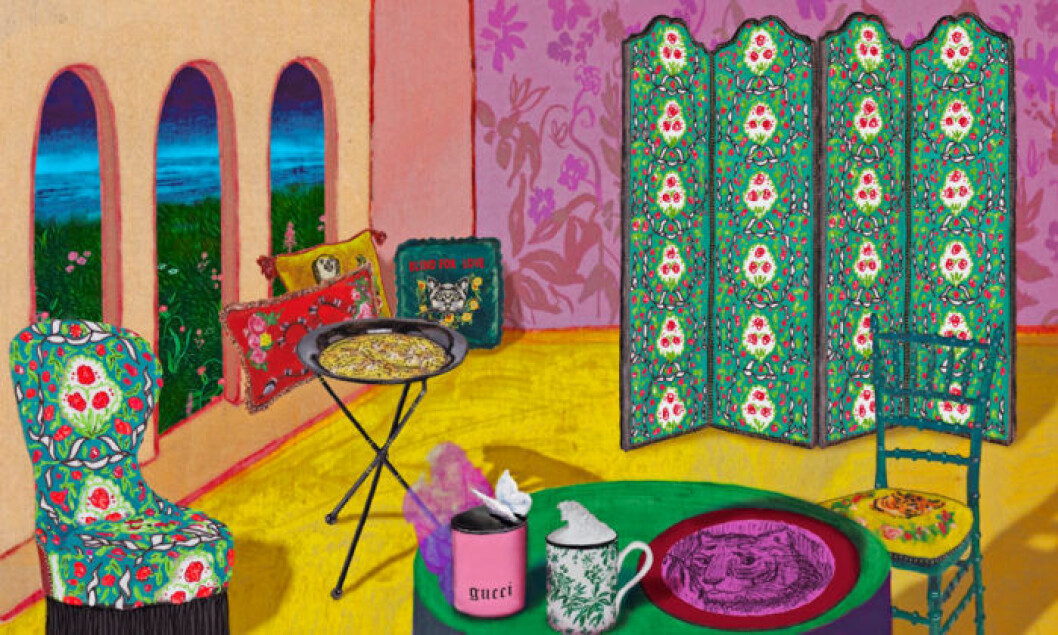Ett smakprov på Gucci Décors inspirerande, blommiga värld.