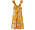 gul mönstrad klänning för dam till hösten 2021