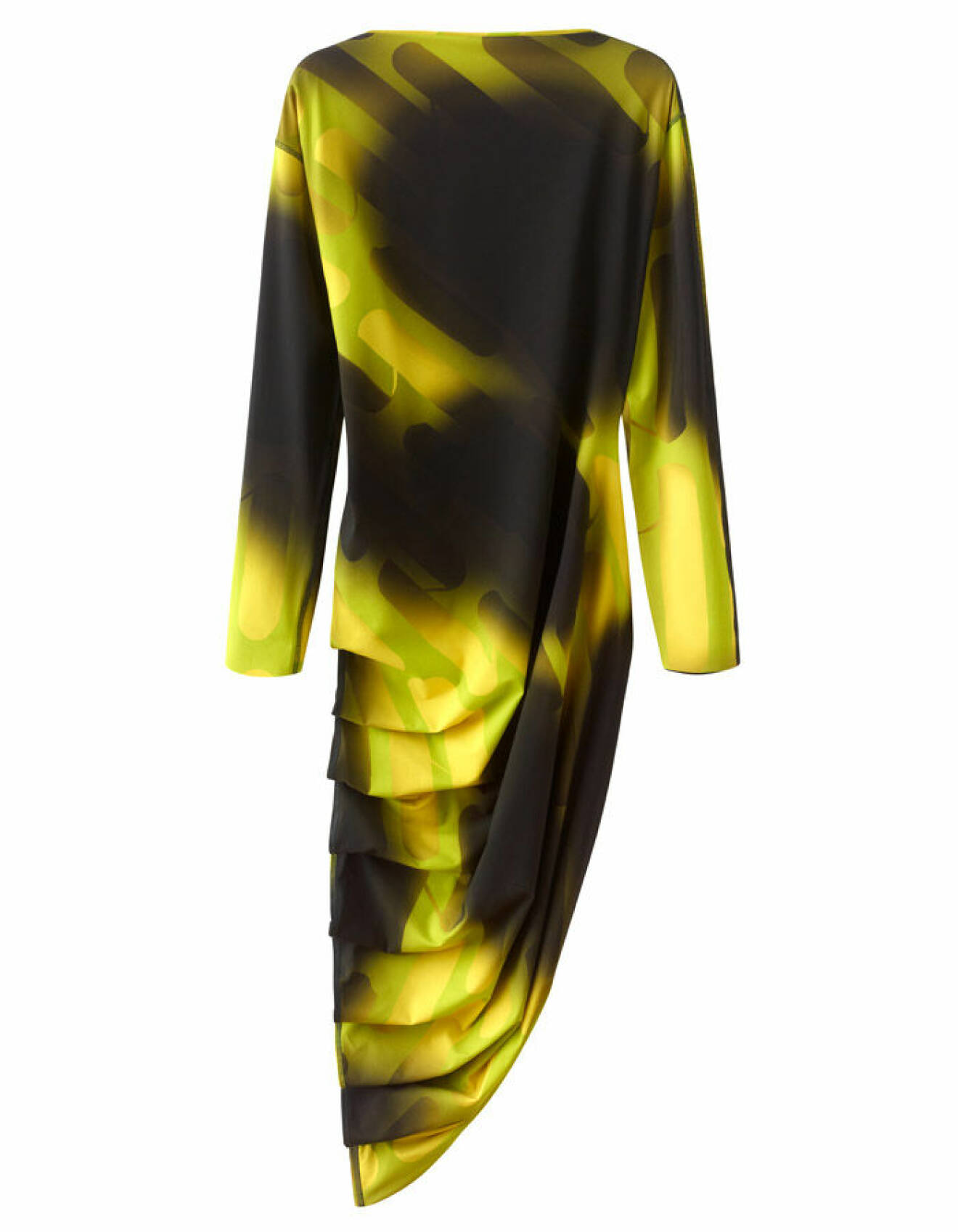 Gul och svart asymmetrisk klänning, H&amp;M Studio AW22