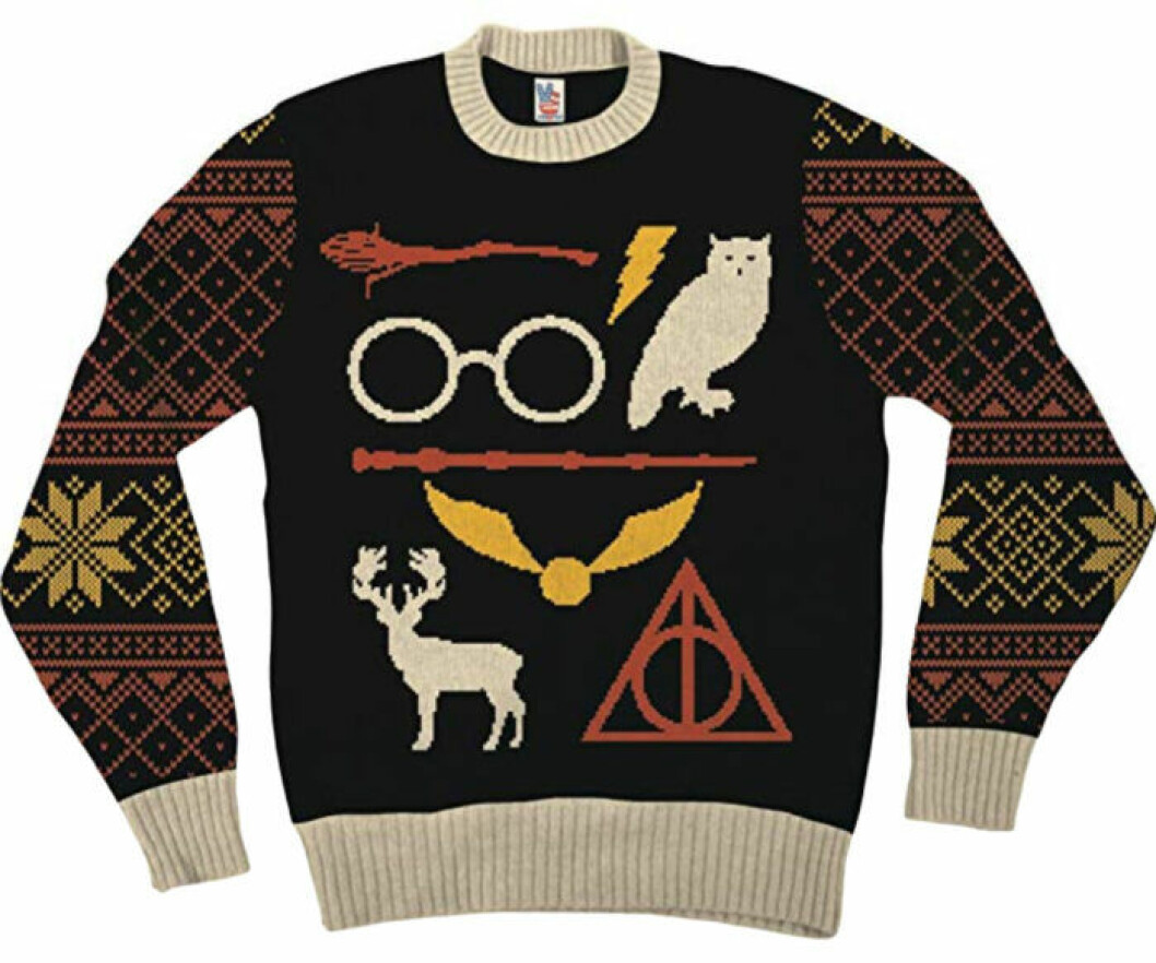 Julsnygg jultröja med Harry Potter-motiv från Amazon 