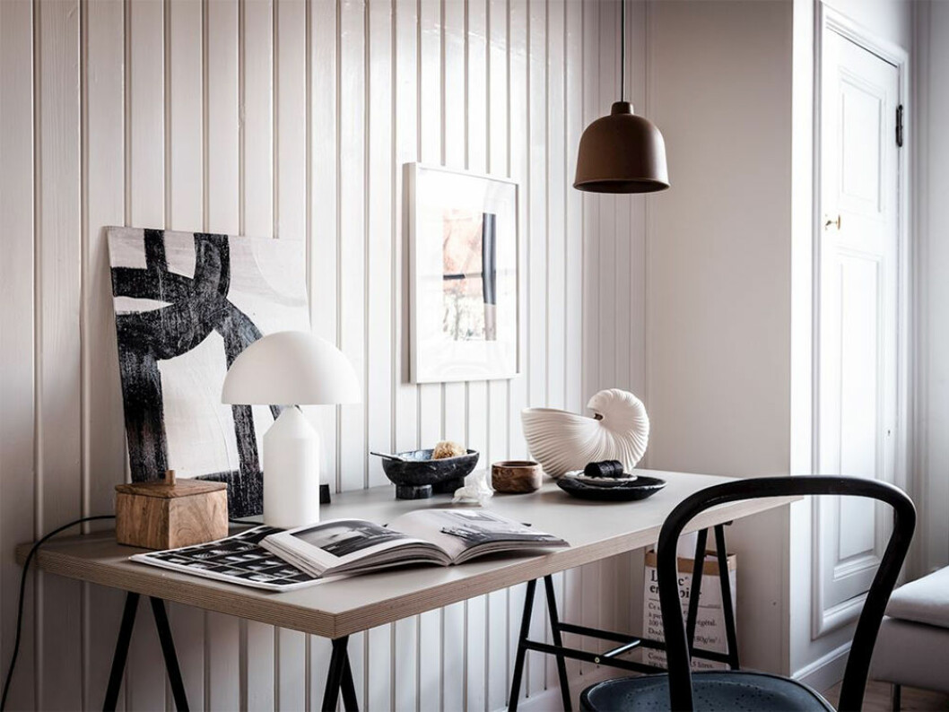 Fotog SE360/Alen Cordic Styling: Emma Fischer för Bjurfors/mäklare: Julia Albinsson Snyggt inredd arbetshörna