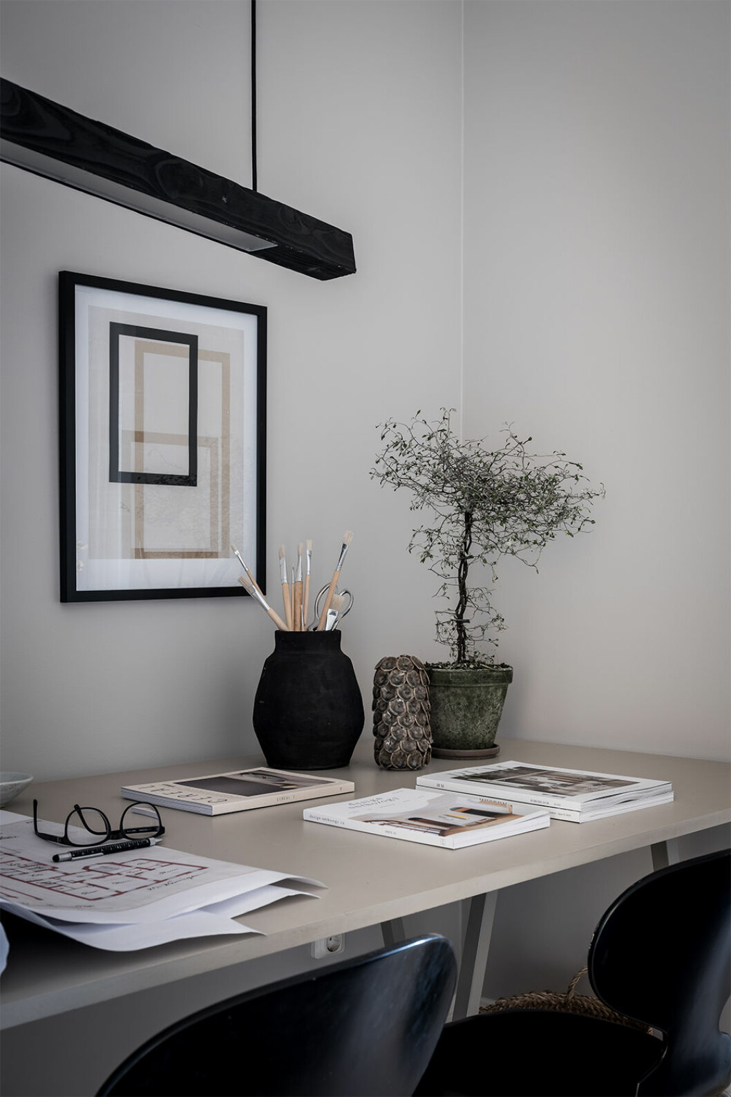 Foto: Alen Cordic Styling: Nouvel Interior för Bjurfors/mäklare: Ida Almgren Vackert hemmakontor
