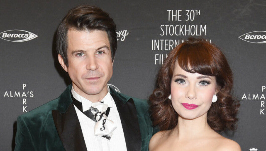 Ester Sjögren tillsammans med skådisen Henrik Lundström på invigningen av Stockholms internationella filmfestival förra året. Henrik Lundström, Ester Sjögren