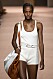 Vita hotpants på Hermès vårvisning 2020
