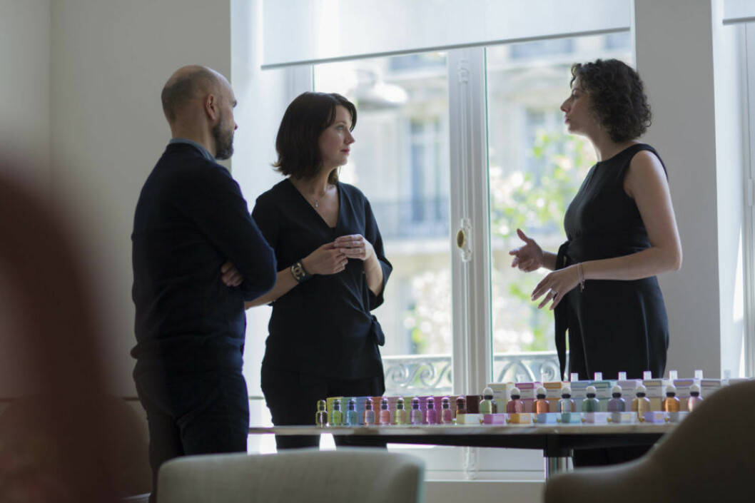 ELLEs Carin Hellman tillsammans med Olivier Peschaux och Nisrine Grillié