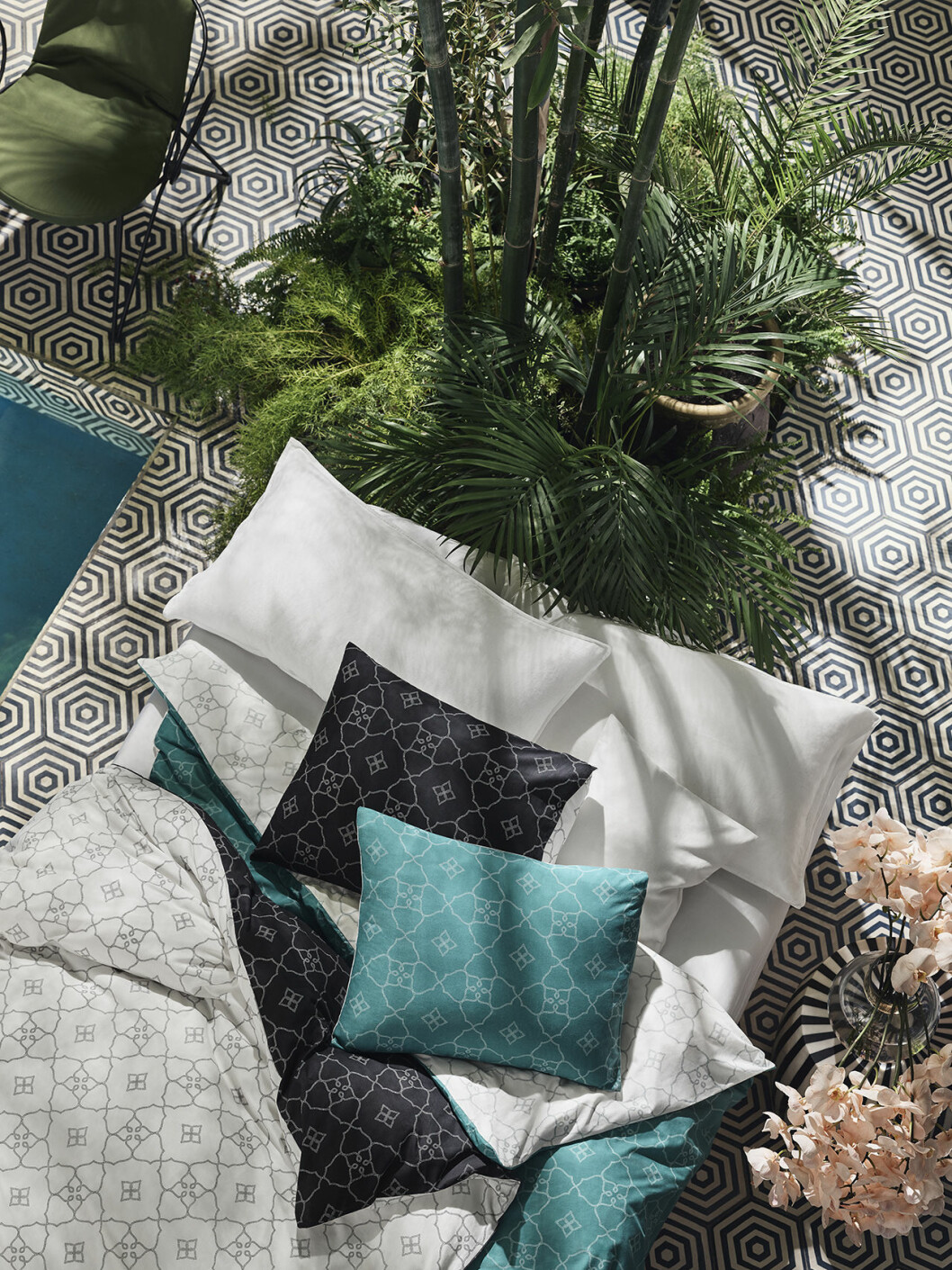 Mönstrade textilier hos H&M home i sommar