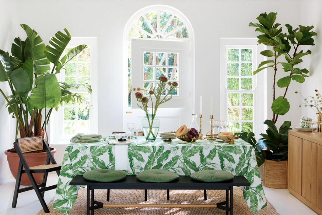 Gröna mönster hos H&M Home våren 2020