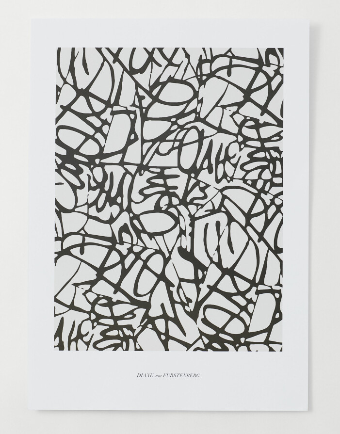 H&M home x Diane von Furstenberg svartvit poster