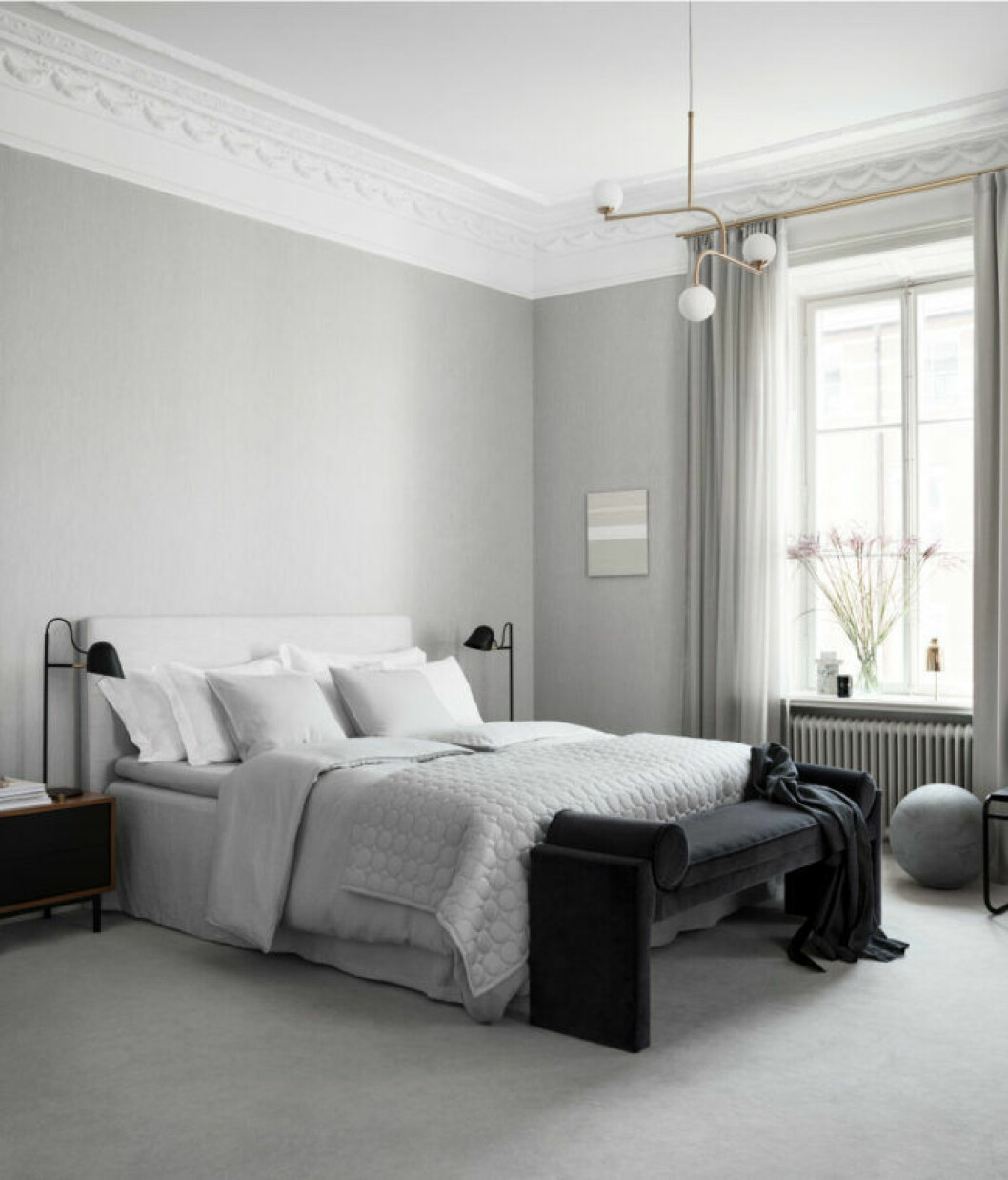 Sovrum med mjuka textilier, tvåsamhet och lugn färgskala – har sover man gott! | Bild: H&M Home Inspirerande sovrum