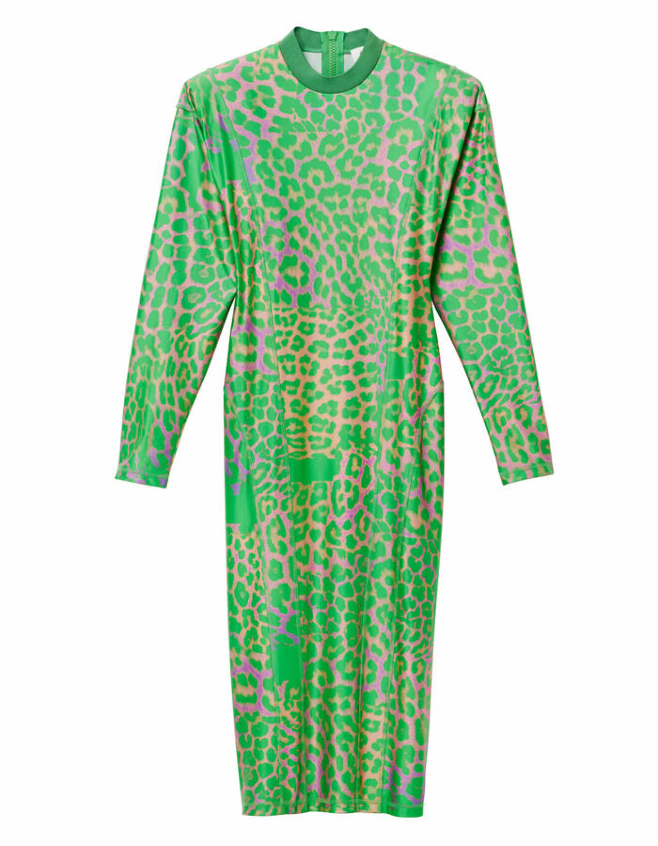 H&amp;M Studio SS22 Press play – grön och lila mönstrad klänning