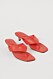 Röda sandaler i läder från årets H&M Studio kollektion.