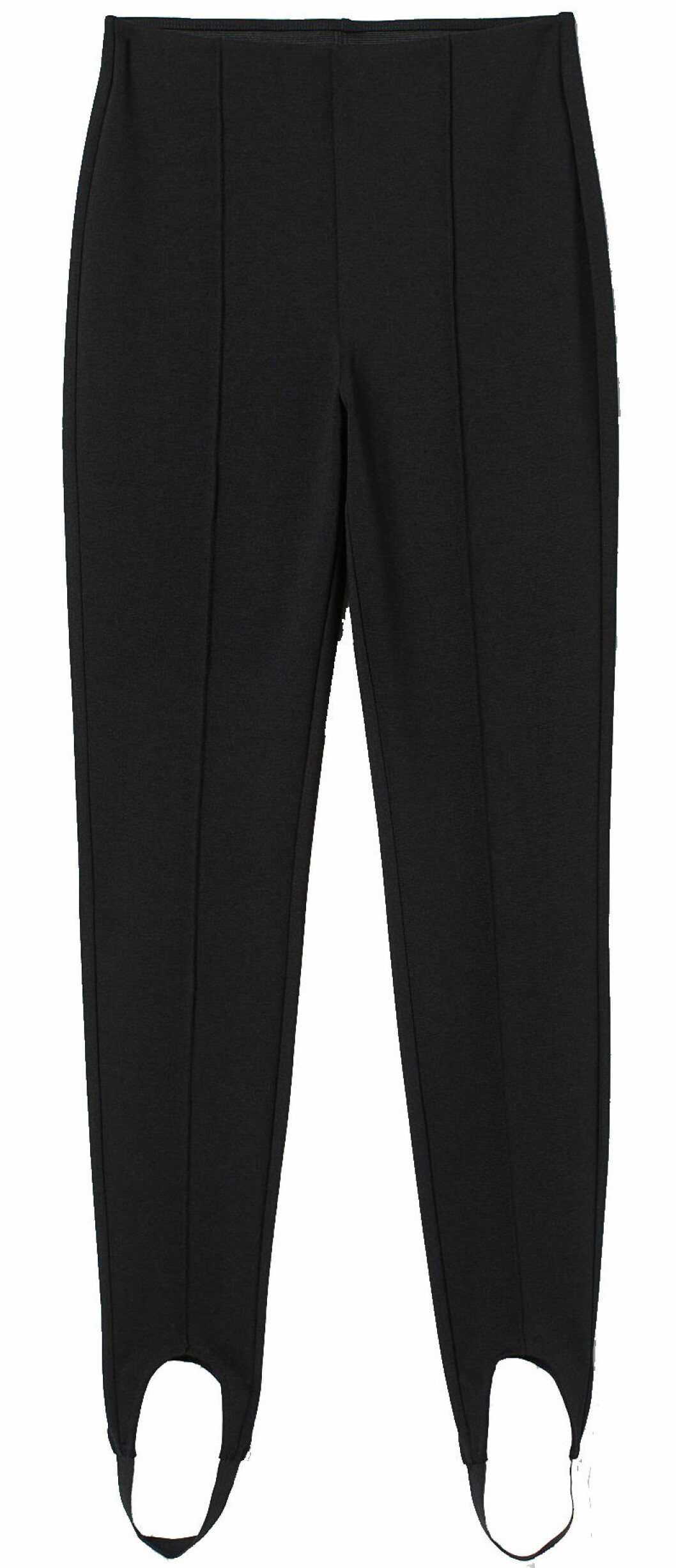 svarta leggings med under foten detalj från hm.