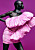 Voluminös kortklänning i rosa från Circular design story HM.