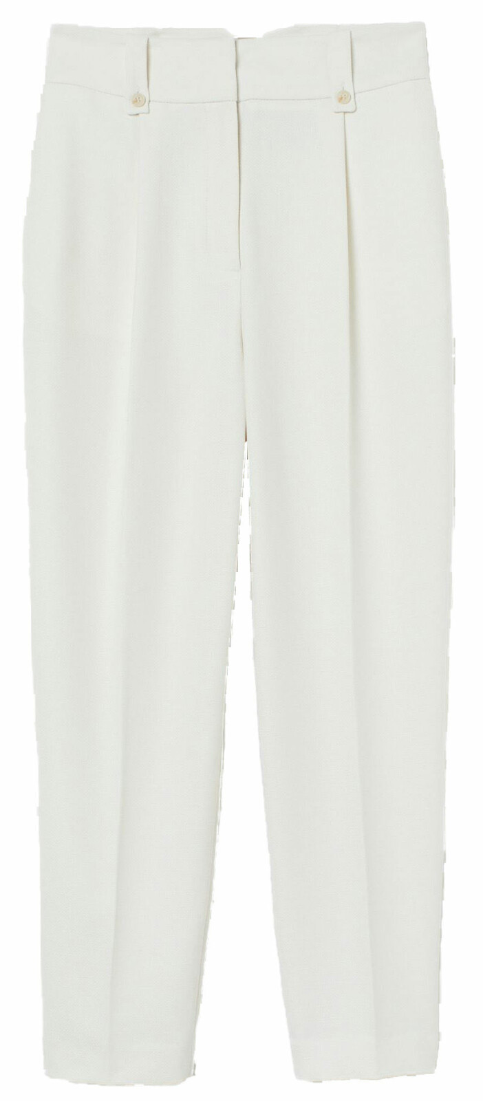 Högmidjade vita byxor från H&M.
