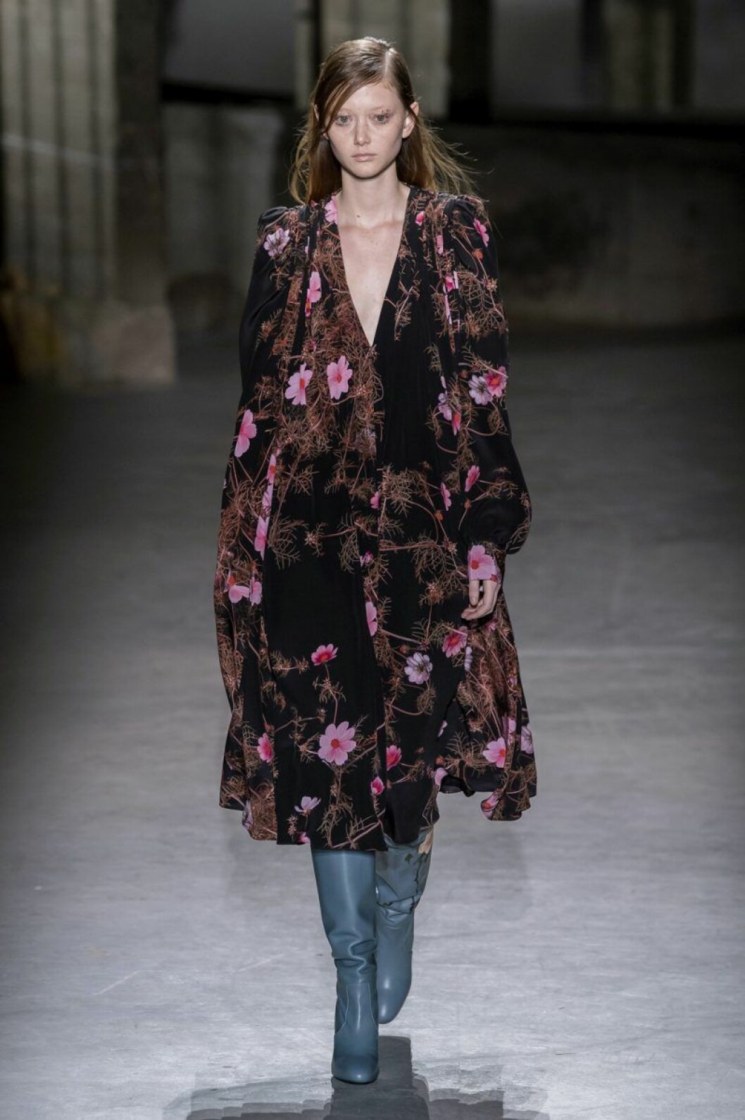 Dries van Noten Dries van Noten aw 19 blommig klänning