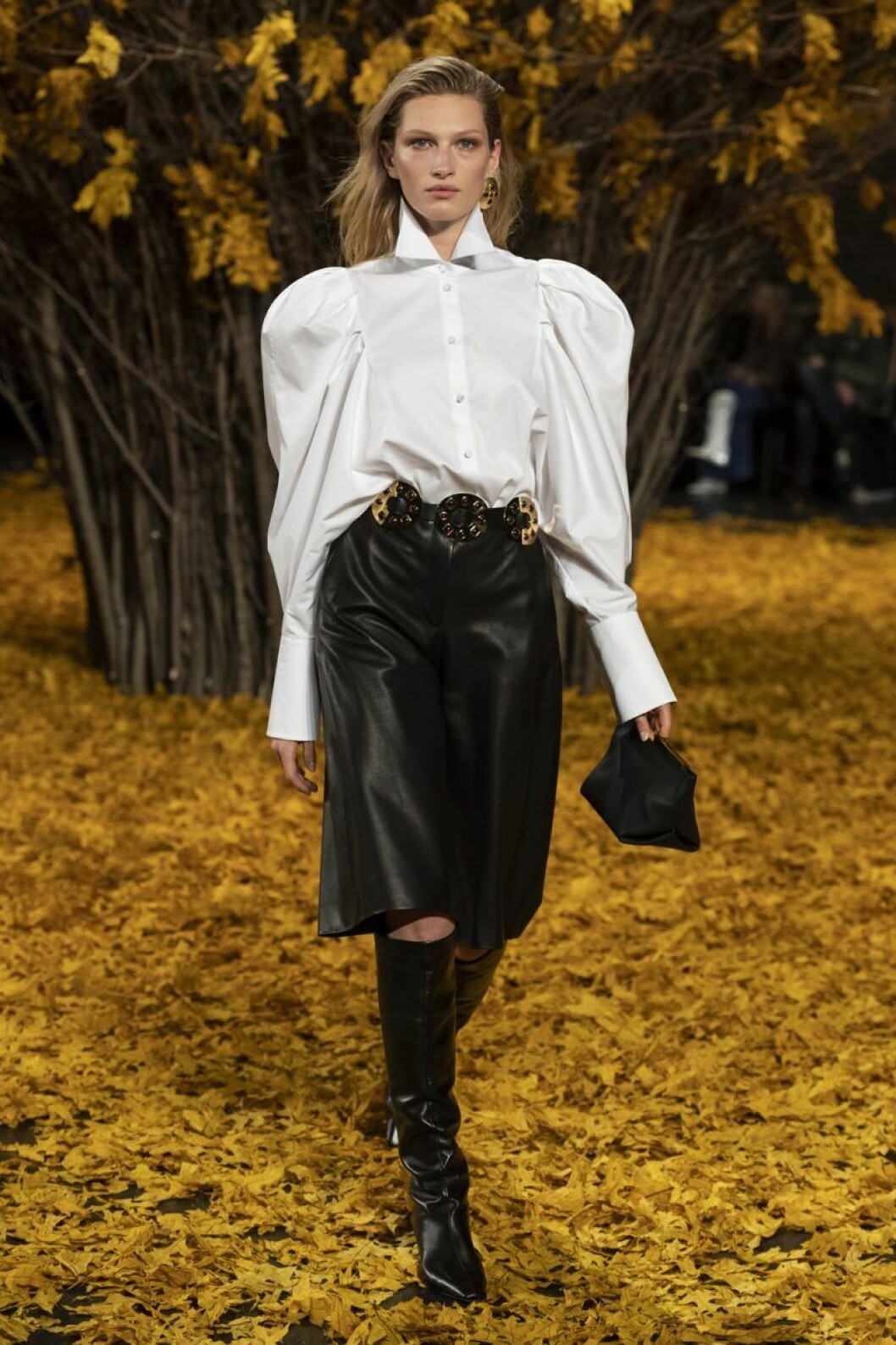 Khaite Khaite aw 19 svart läderkjol