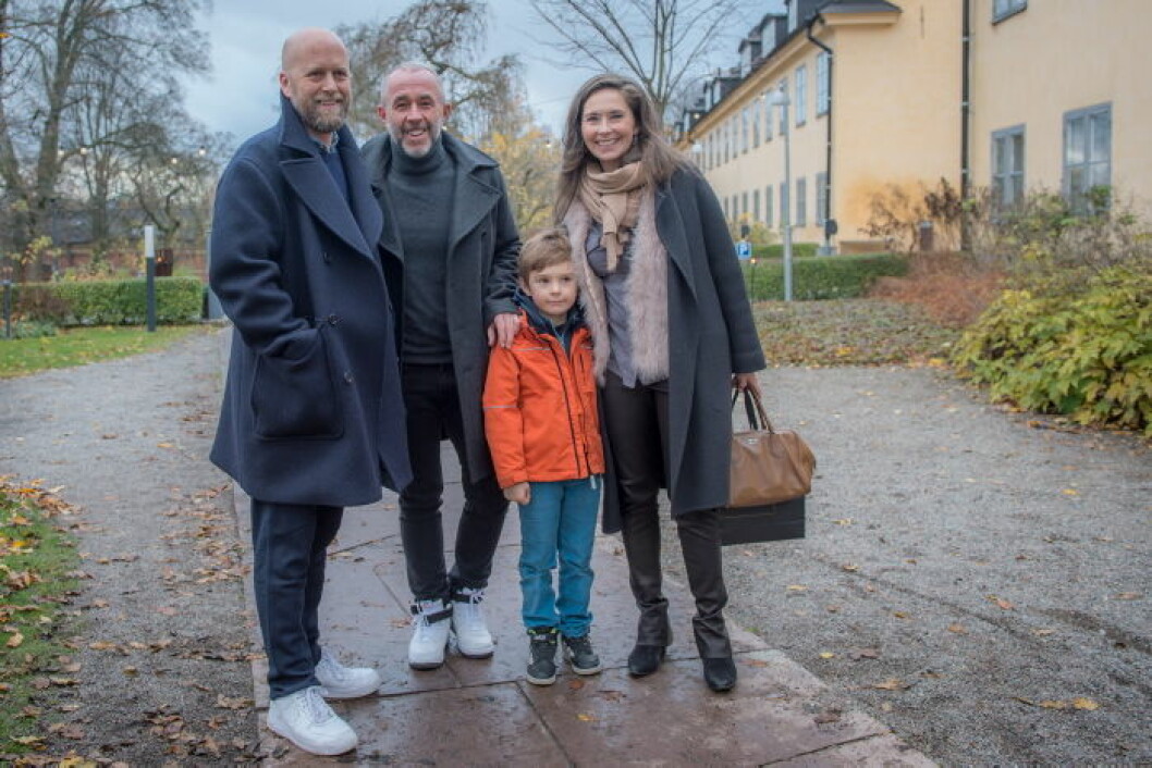 Kirstina och Caspar Backlund, Peter Carstens och Jocke Pettersson. Kirstina och Caspar Backlund, Peter Carstens och Jocke Pettersson.