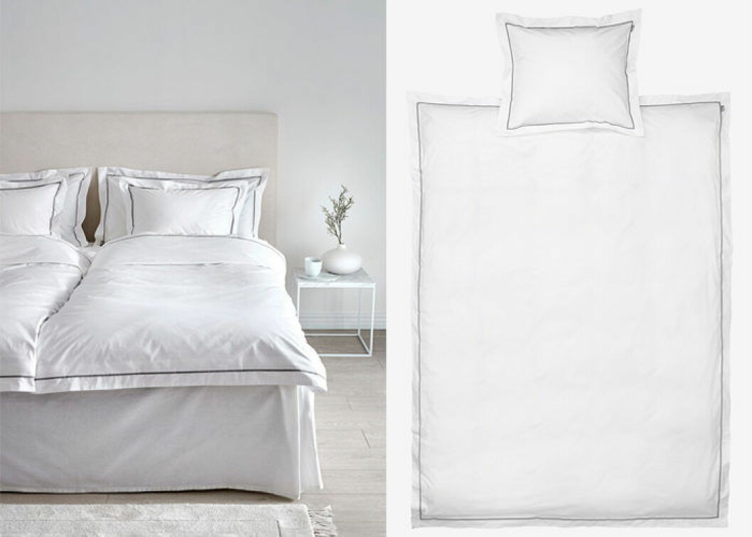 Vitt påslakanset i percale