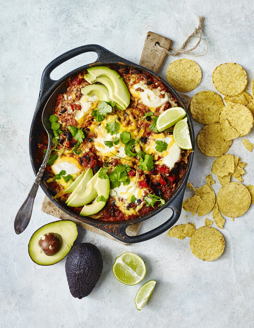 Mexikanska huevos de rancheros.