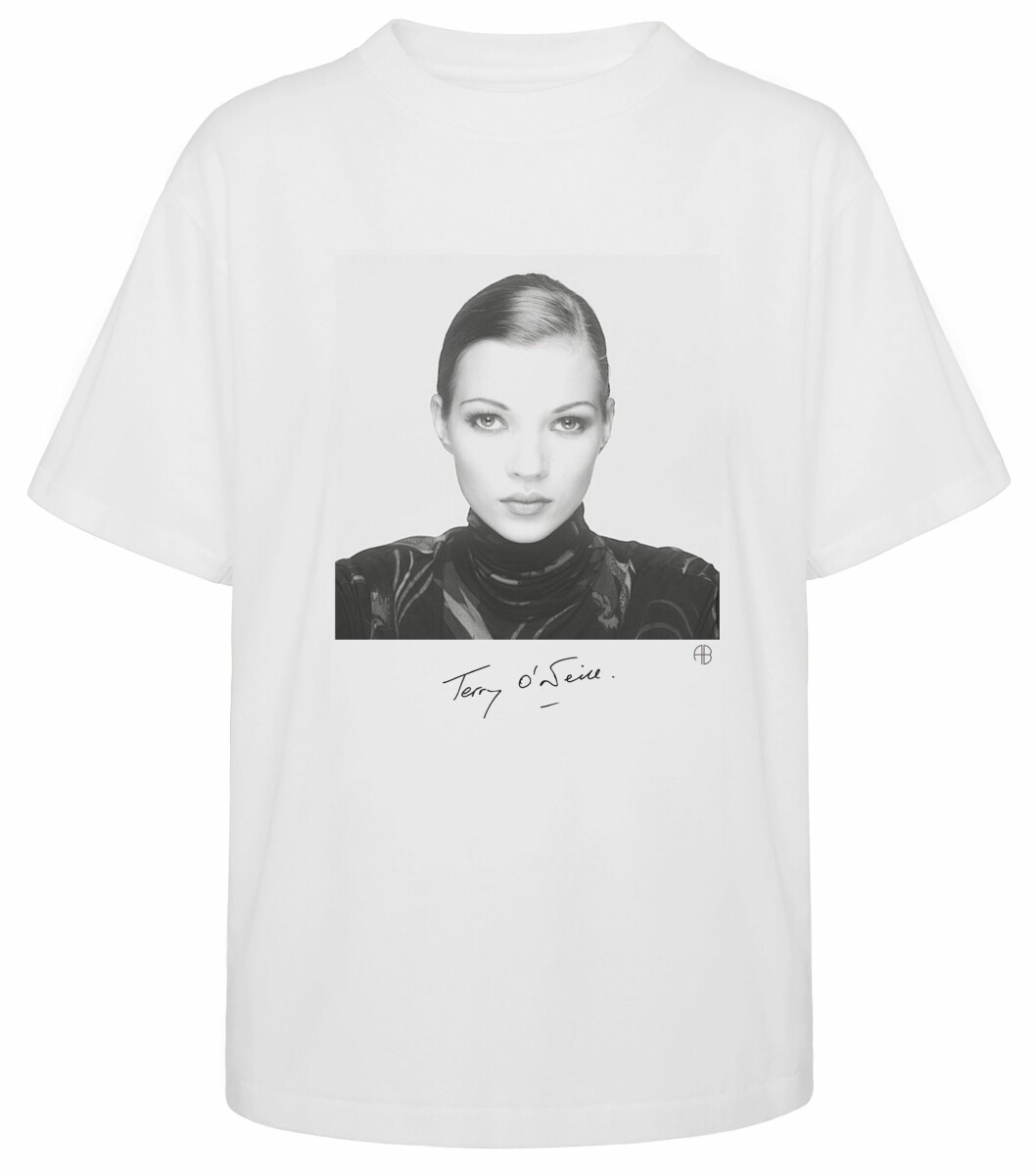 vit t-shirt med Kate Moss från ANINE BING x Terry O'Neill