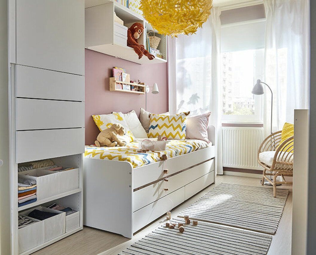 Barnrum med compact living-förvaring i Ikea katalogen 2019