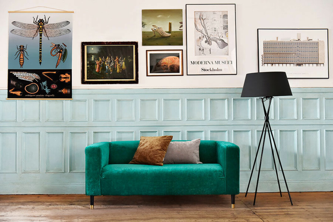 Soffan Klippan i färgen ”Emerald”. Foto: Bemz ikea-klippan-emerald-zaragoza-bemz