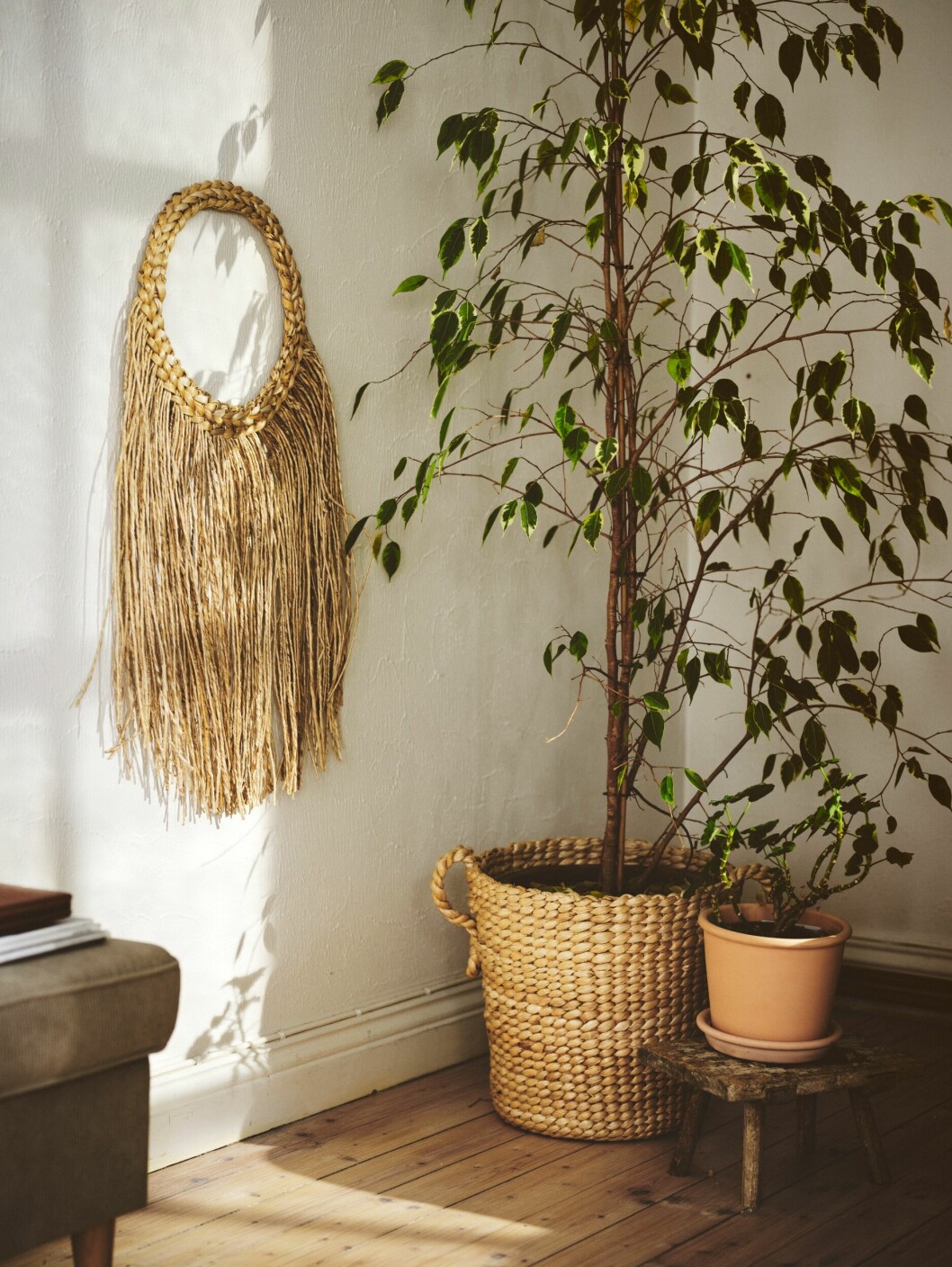 naturmaterial och sommarinspiration till inredningen från ikea