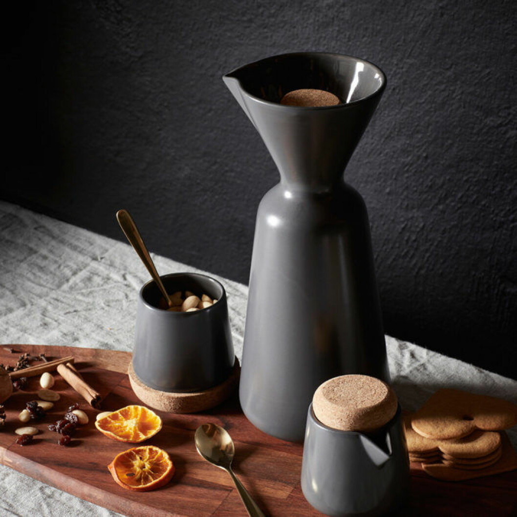 Kaffekanna 179 kr, sockerskål/gräddkanna 79 kr.